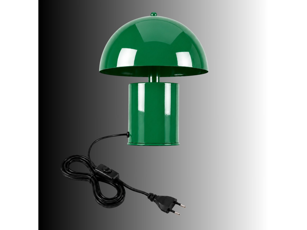 Candeeiro de mesa em metal «Pera» - 26 x 26 cm - Verde escuro