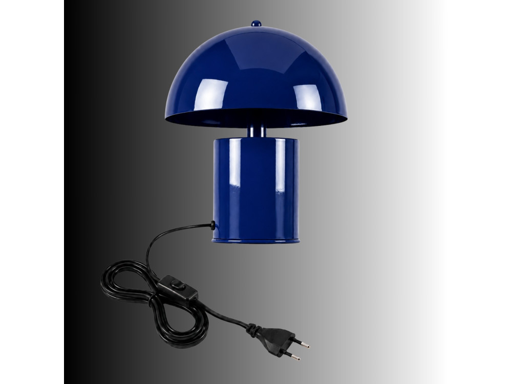Candeeiro de mesa em metal «Pera» - 26 x 26 cm - Azul-marinho