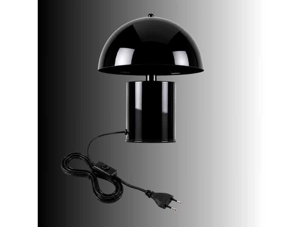 Candeeiro de mesa em metal «Pera» - 26 x 26 cm - Preto