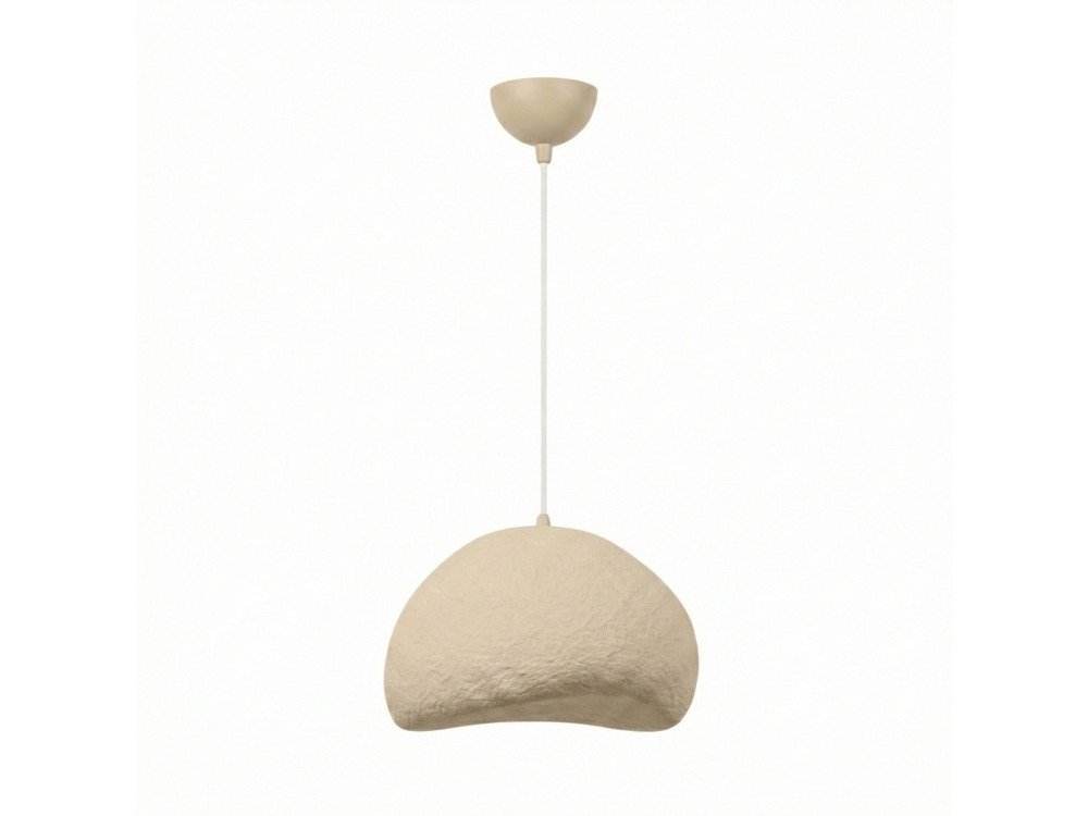 Candeeiro suspenso em metal «Loval» - 50 x 44 cm - Bege