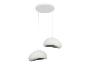 Candelabro de metal «Loval» - 45 x 27 cm - Branco