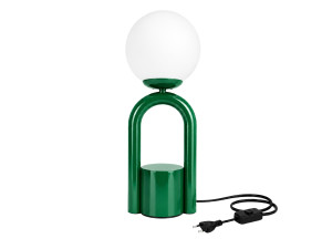 Candeeiro de mesa em metal «Loop» - 15 x 15 cm - Verde escuro