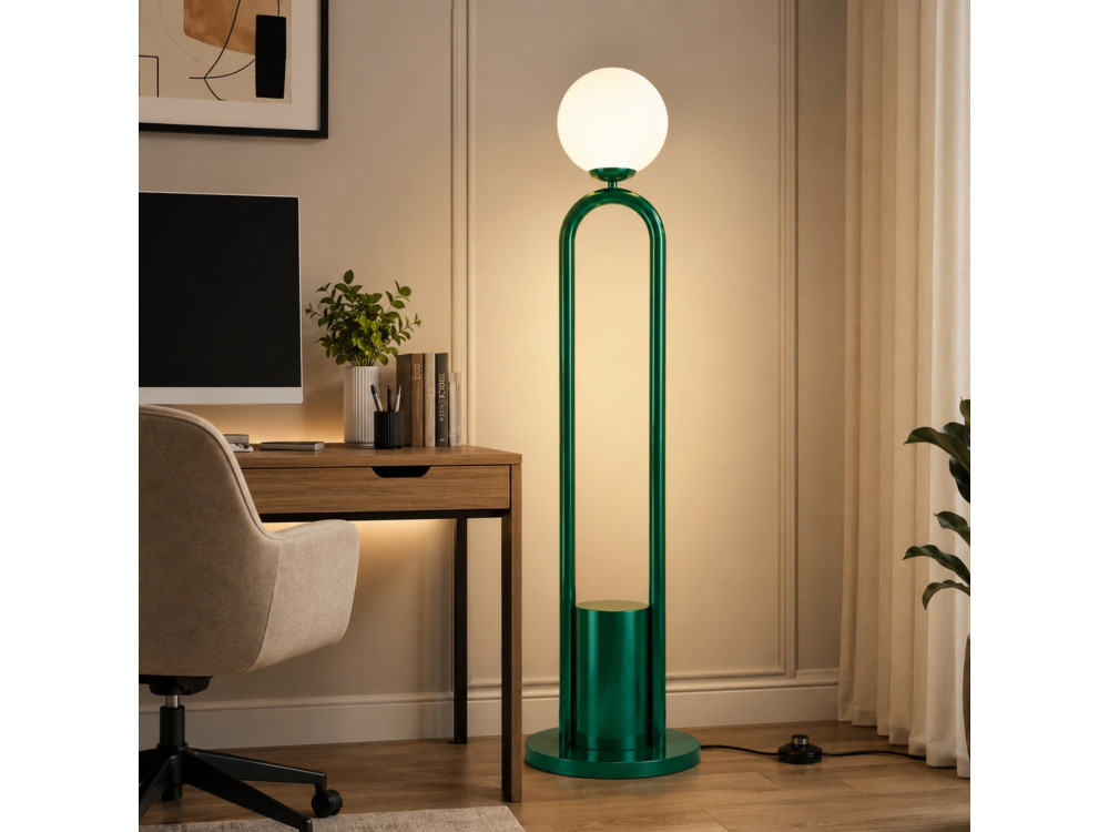 Candeeiro de pé em metal «Loop» - 30 x 30 cm - Verde