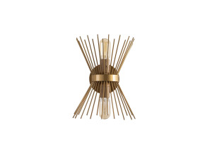 Candeeiro de parede em metal «Kirpi» - 23 x 23 cm - Dourado
