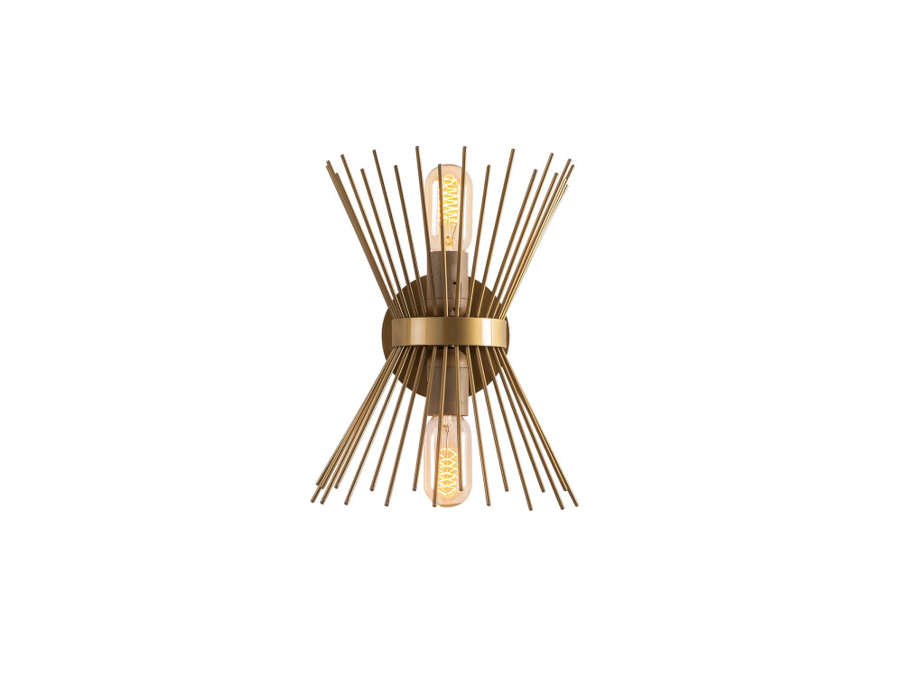 Candeeiro de parede em metal «Kirpi» - 23 x 23 cm - Dourado