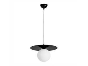 Candeeiro suspenso em metal «Vesper» - 40 x 40 cm - Preto