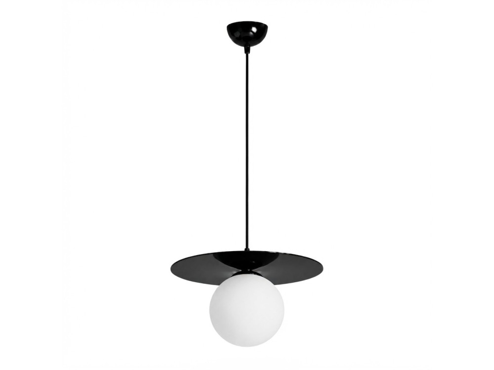 Candeeiro suspenso em metal «Vesper» - 40 x 40 cm - Preto