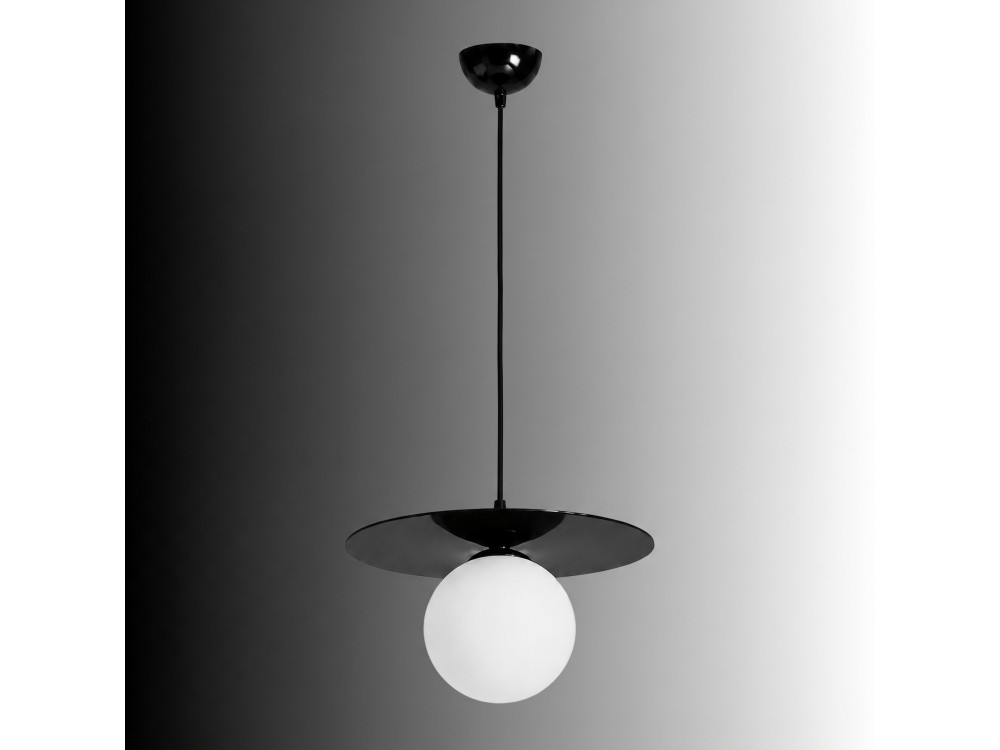 Candeeiro suspenso em metal «Vesper» - 40 x 40 cm - Preto