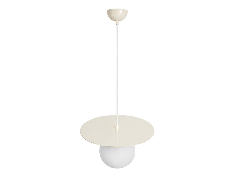 Candeeiro suspenso em metal «Vesper» - 40 x 40 cm - Bege