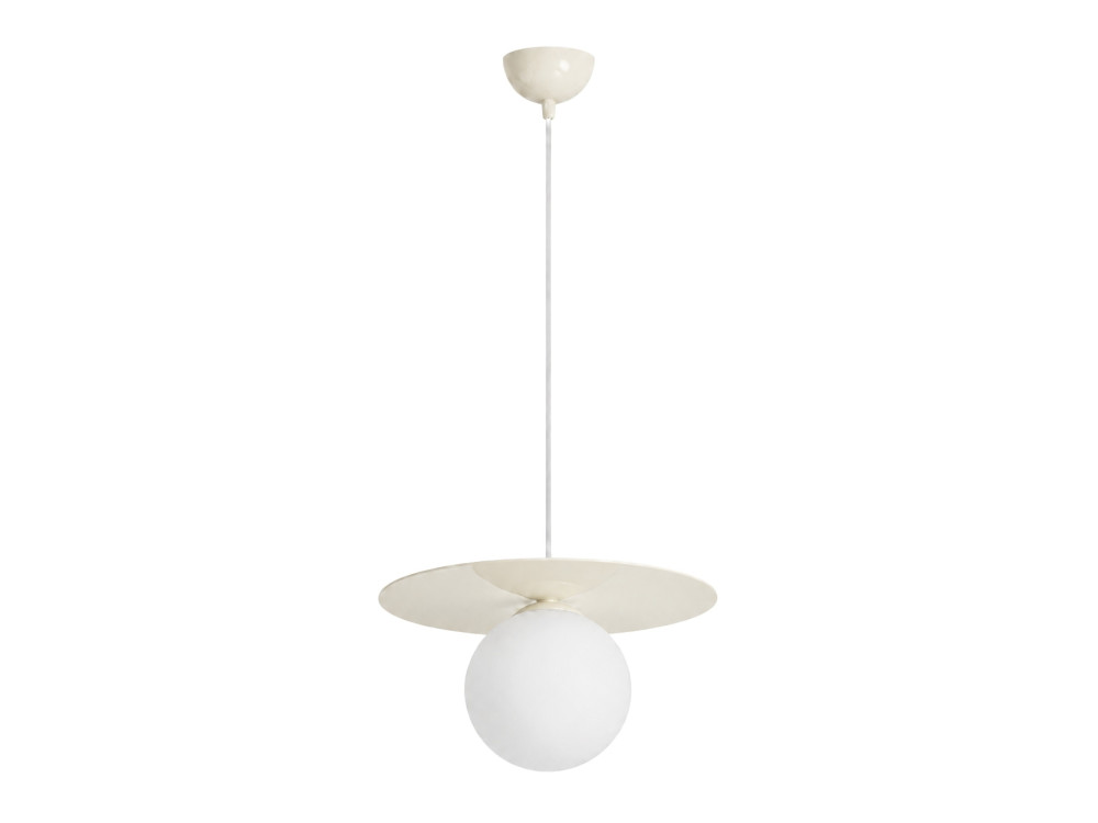 Candeeiro suspenso em metal «Vesper» - 40 x 40 cm - Bege