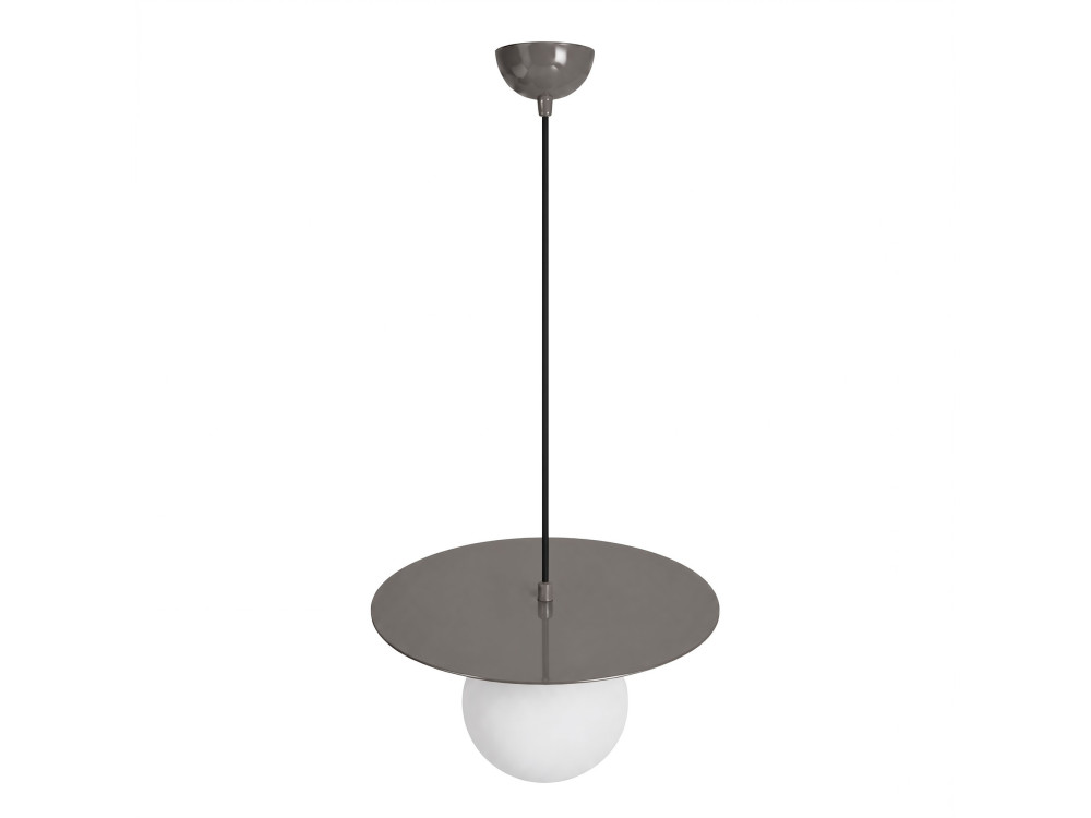 Candeeiro suspenso em metal «Vesper» - 40 x 40 cm - Cinzento