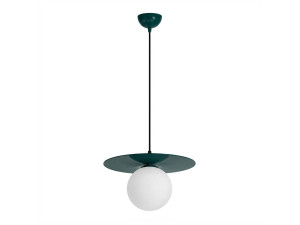 Candeeiro suspenso em metal «Vesper» - 40 x 40 cm - Verde