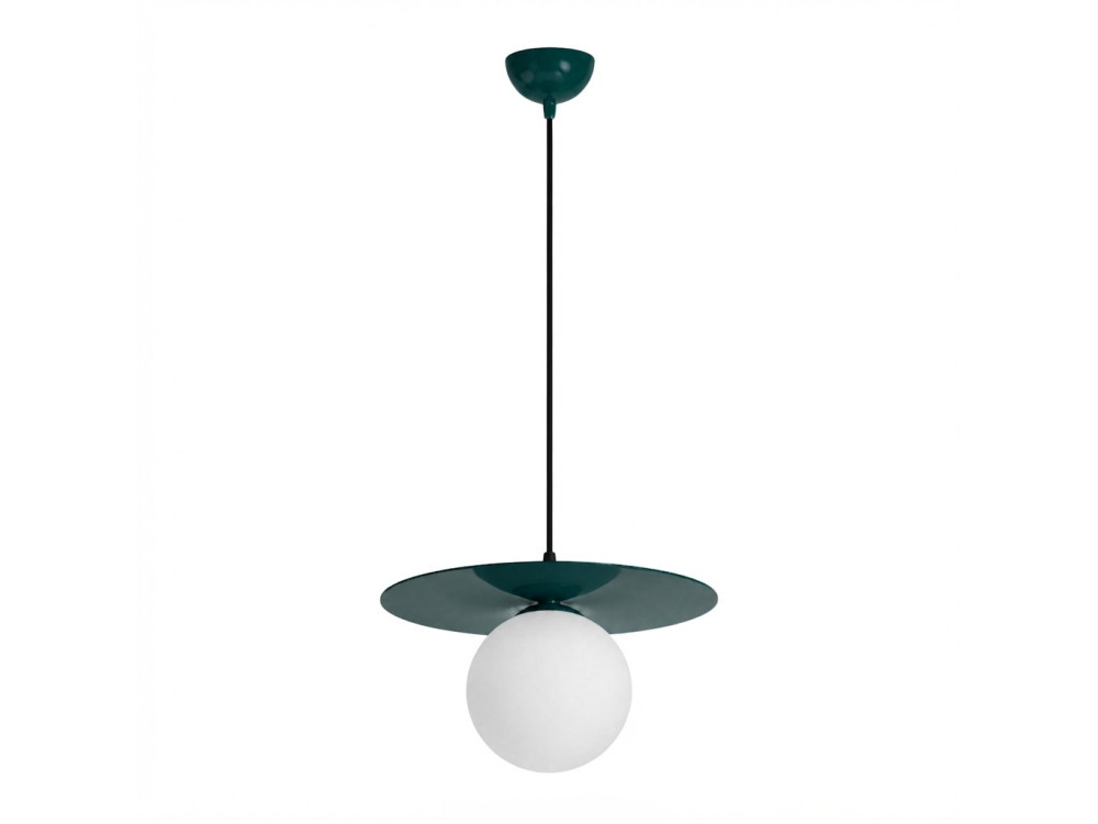 Candeeiro suspenso em metal «Vesper» - 40 x 40 cm - Verde
