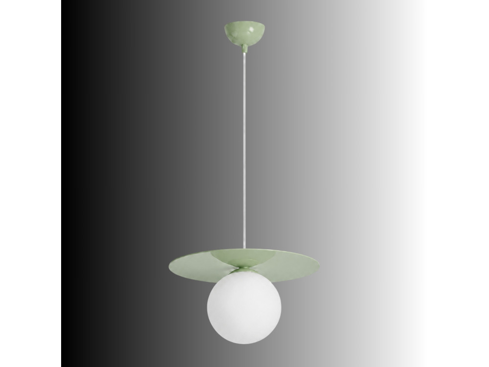 Candeeiro suspenso em metal «Vesper» - 40 x 40 cm - Verde