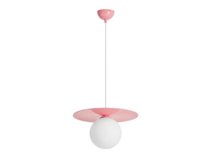 Candeeiro suspenso em metal «Vesper» - 40 x 40 cm - Rosa