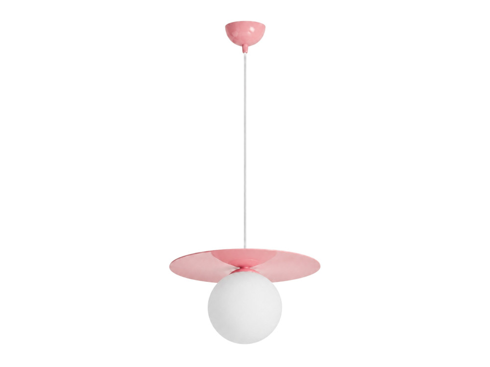 Candeeiro suspenso em metal «Vesper» - 40 x 40 cm - Rosa