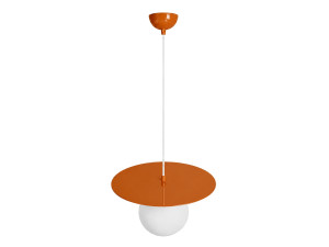 Candeeiro suspenso em metal «Vesper» - 40 x 40 cm - Laranja