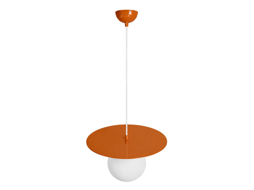 Candeeiro suspenso em metal «Vesper» - 40 x 40 cm - Laranja