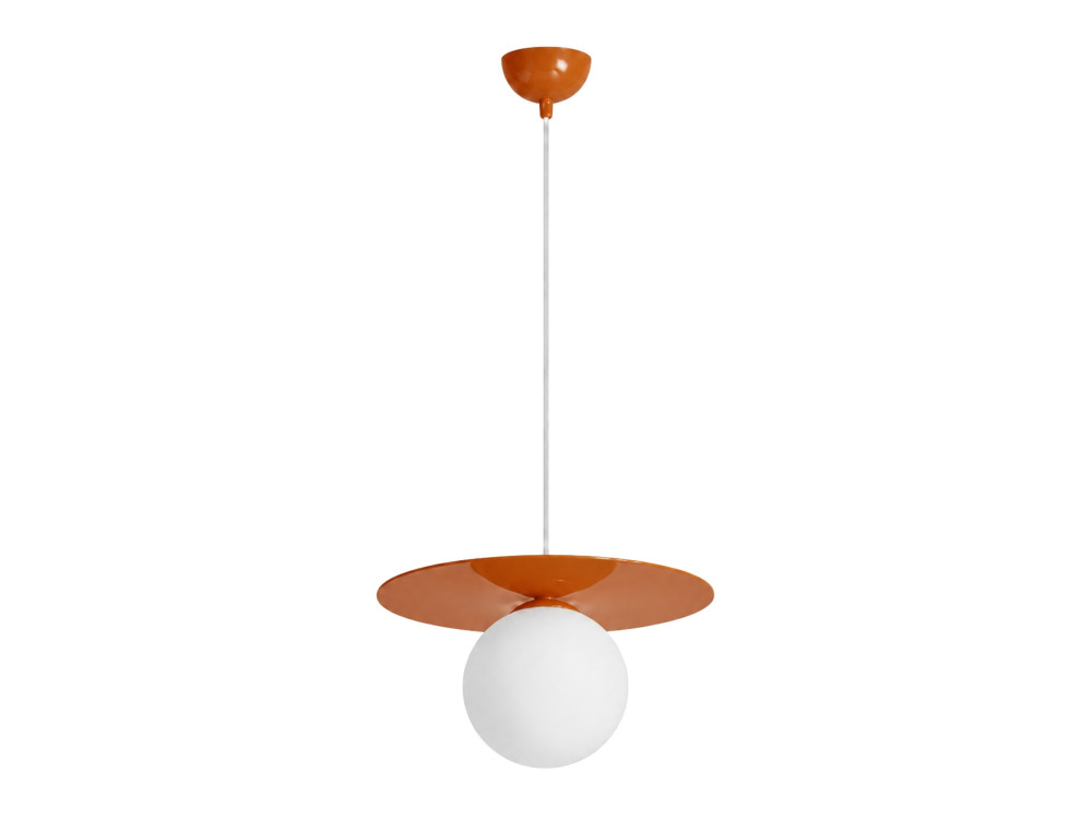 Candeeiro suspenso em metal «Vesper» - 40 x 40 cm - Laranja