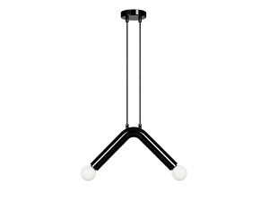 Candeeiro suspenso em metal «Balance» - 33 x 15 cm - Preto