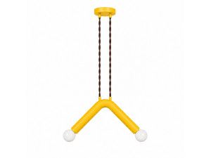 Candeeiro suspenso em metal «Balance» - 33 x 15 cm - Amarelo