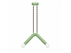 Candeeiro suspenso em metal «Balance» - 33 x 15 cm - Verde