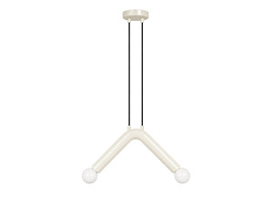 Candeeiro suspenso em metal «Balance» - 33 x 15 cm - Branco