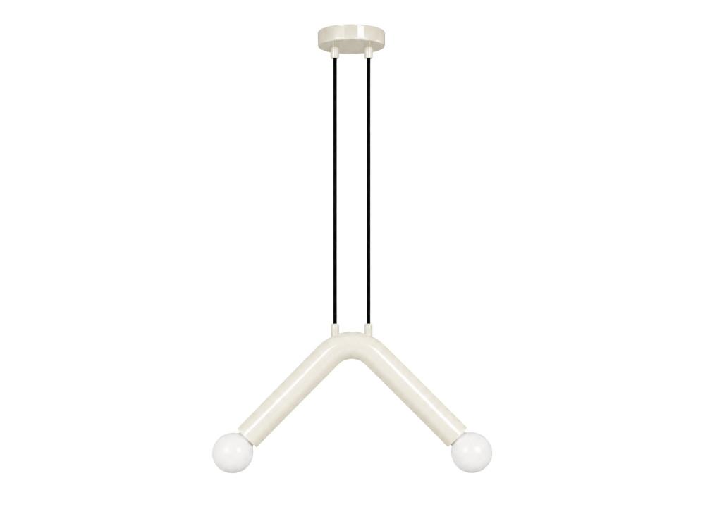 Candeeiro suspenso em metal «Balance» - 33 x 15 cm - Branco