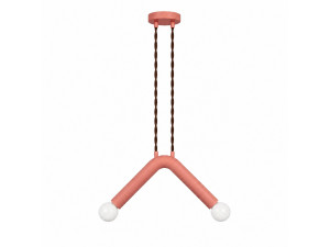 Candeeiro suspenso em metal «Balance» - 33 x 15 cm - Rosa