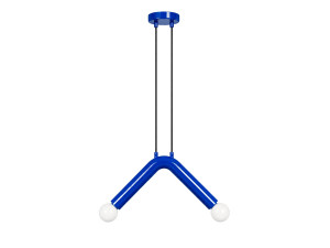 Candeeiro suspenso em metal «Balance» - 33 x 15 cm - Azul
