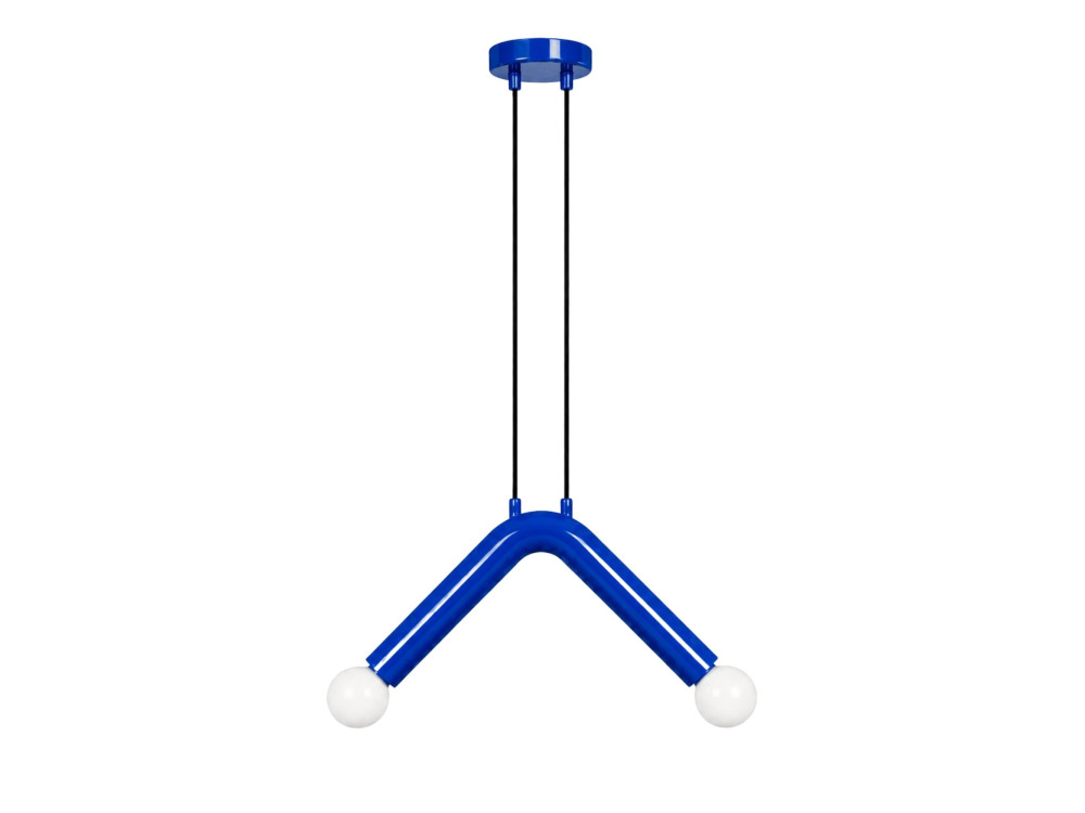 Candeeiro suspenso em metal «Balance» - 33 x 15 cm - Azul