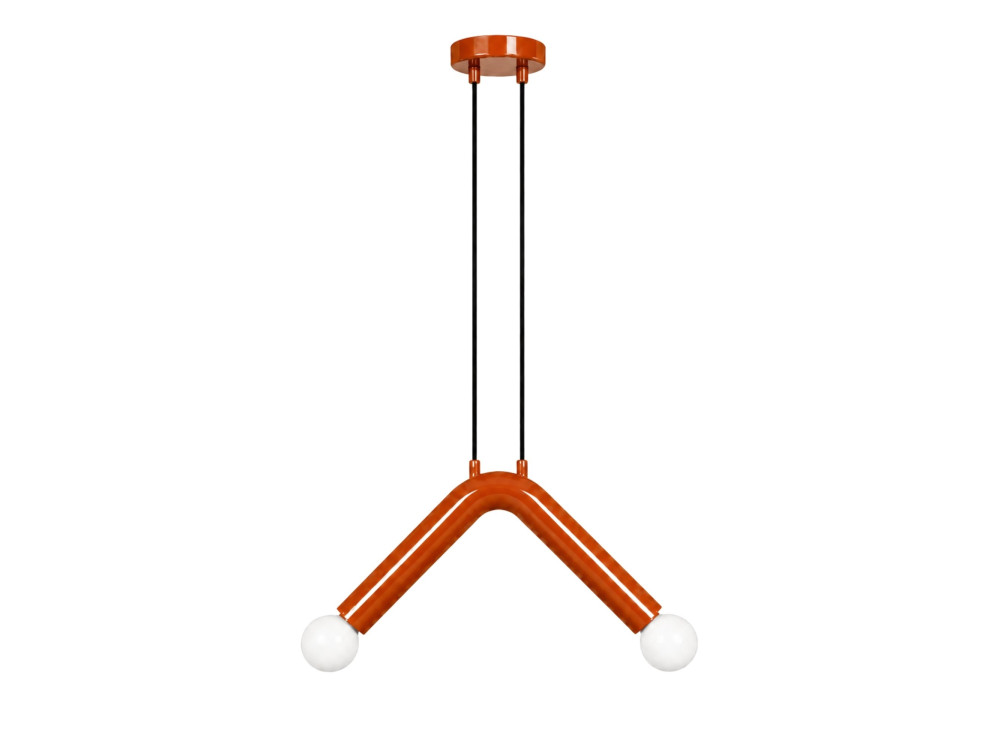 Candeeiro suspenso em metal «Balance» - 33 x 15 cm - Laranja