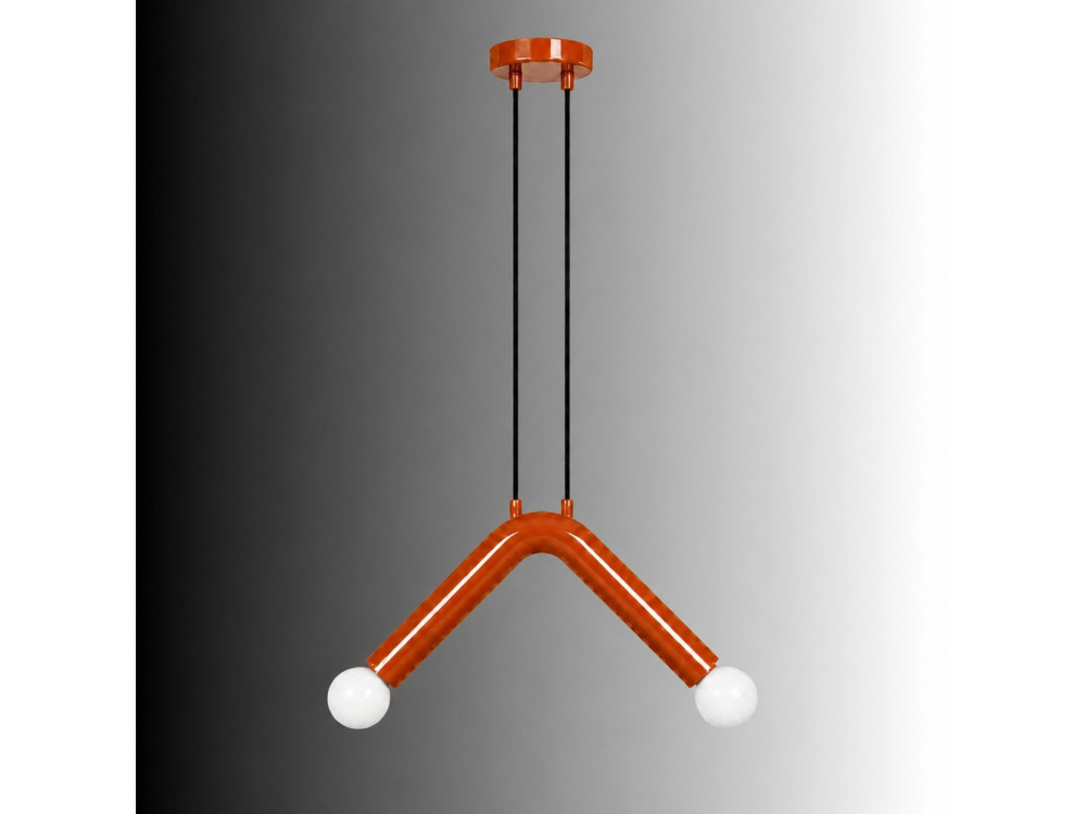 Candeeiro suspenso em metal «Balance» - 33 x 15 cm - Laranja
