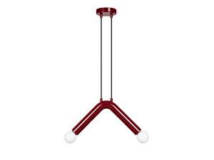 Candeeiro suspenso em metal «Balance» - 33 x 15 cm - Vermelho