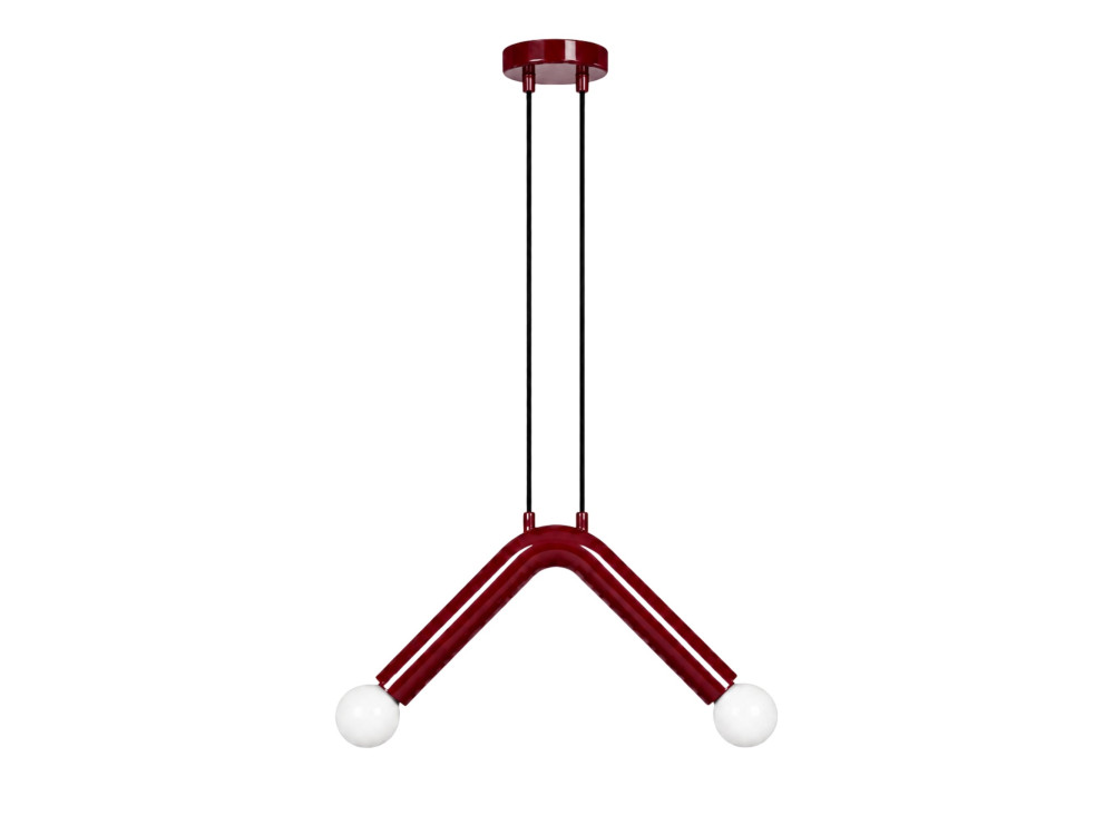 Candeeiro suspenso em metal «Balance» - 33 x 15 cm - Vermelho