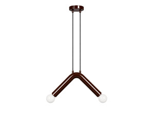 Candeeiro suspenso em metal «Balance» - 33 x 15 cm - Castanho