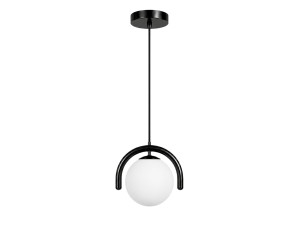 Candeeiro suspenso em metal «GEDIK-20441» - 20 x 20 cm - Preto