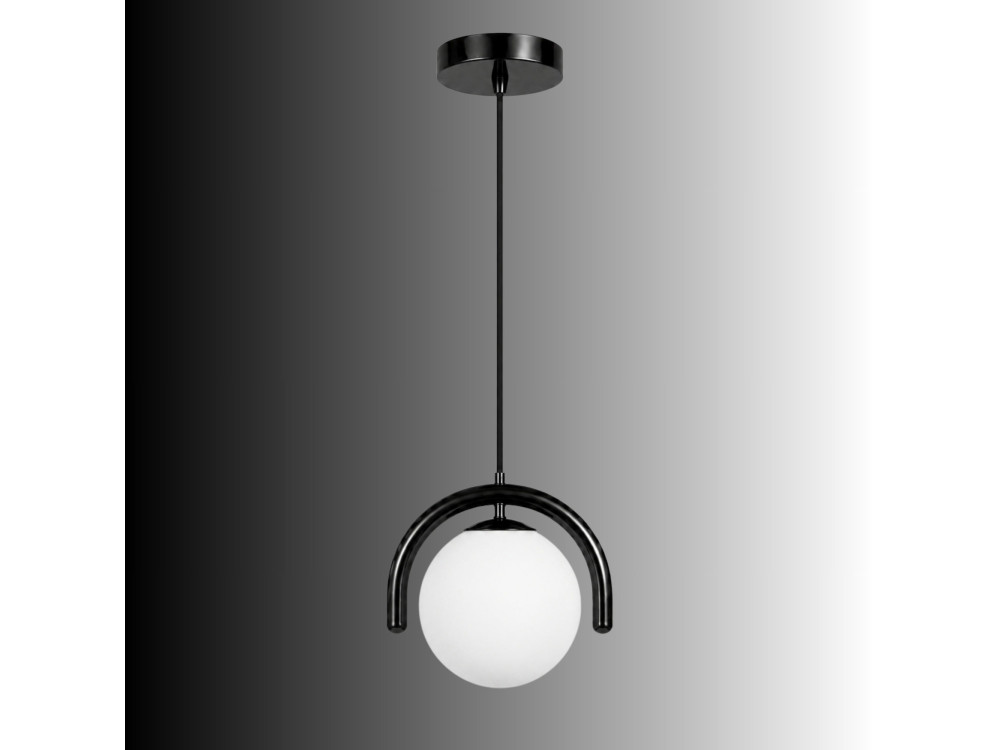 Candeeiro suspenso em metal «GEDIK-20441» - 20 x 20 cm - Preto