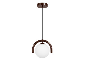 Candeeiro suspenso em metal «GEDIK-20441» - 20 x 20 cm - Castanho