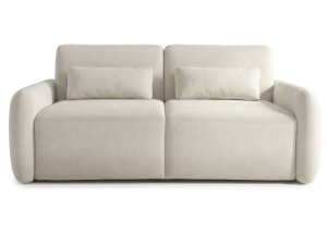 Sofá-cama conversível de abertura rápida «Aurelie» - Colchão de 18 cm - Largura da cama de 140 cm - 3 lugares - Bege