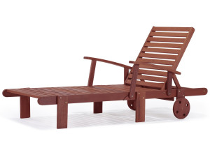 Espreguiçadeira dobrável de madeira "Tokyo" -  Mahogany- Marrom-acajú