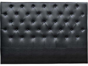 Cabeceira acolchoada “Déco” - 169 cm - Preto - PVC
