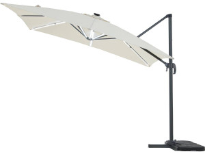 Guarda-sol de jardim deportado LED Alu "Sun 4 Luxe" - Retângulo - 3 x 4 m - Ecru