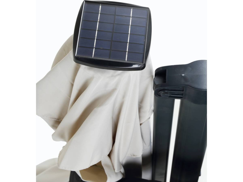 Guarda-sol de jardim deportado LED Alu "Sun 4 Luxe" - Retângulo - 3 x 4 m - Ecru