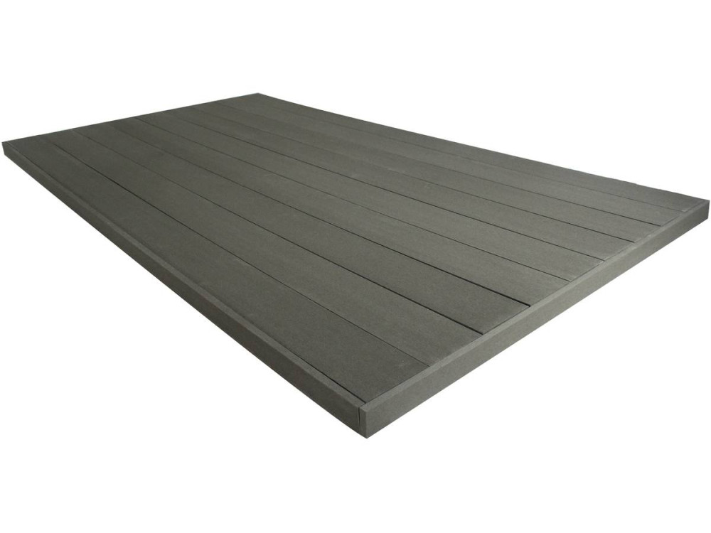 Pacote 5m² - Placas de terraço compostas maciças - Cinza escuro