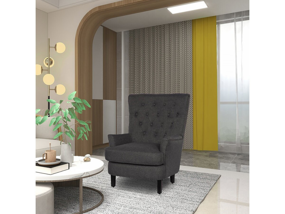 Poltrona "Arhus" - 1 lugar - Cinza escuro