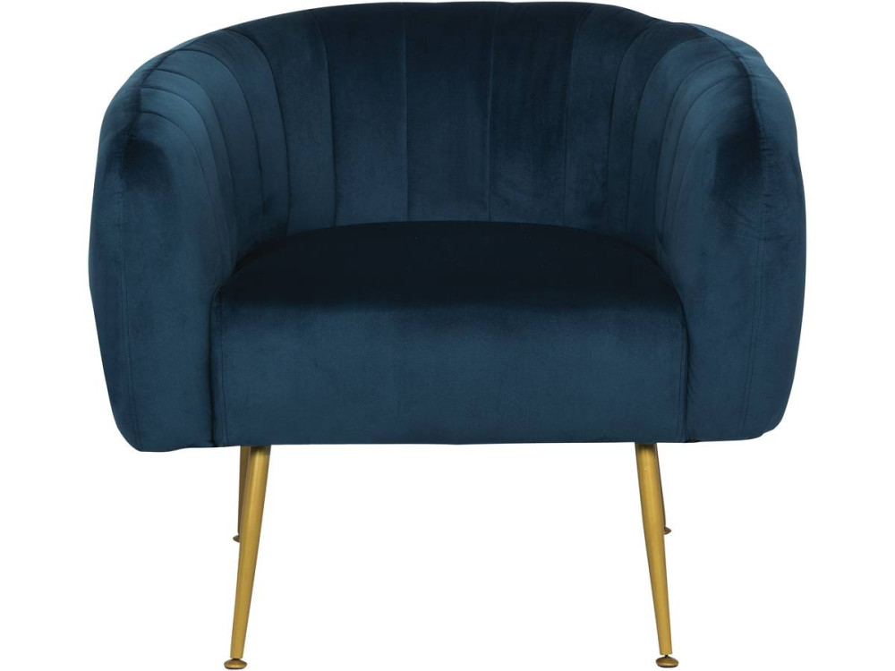 Poltrona de veludo "Diana" - 1 lugar - Azul