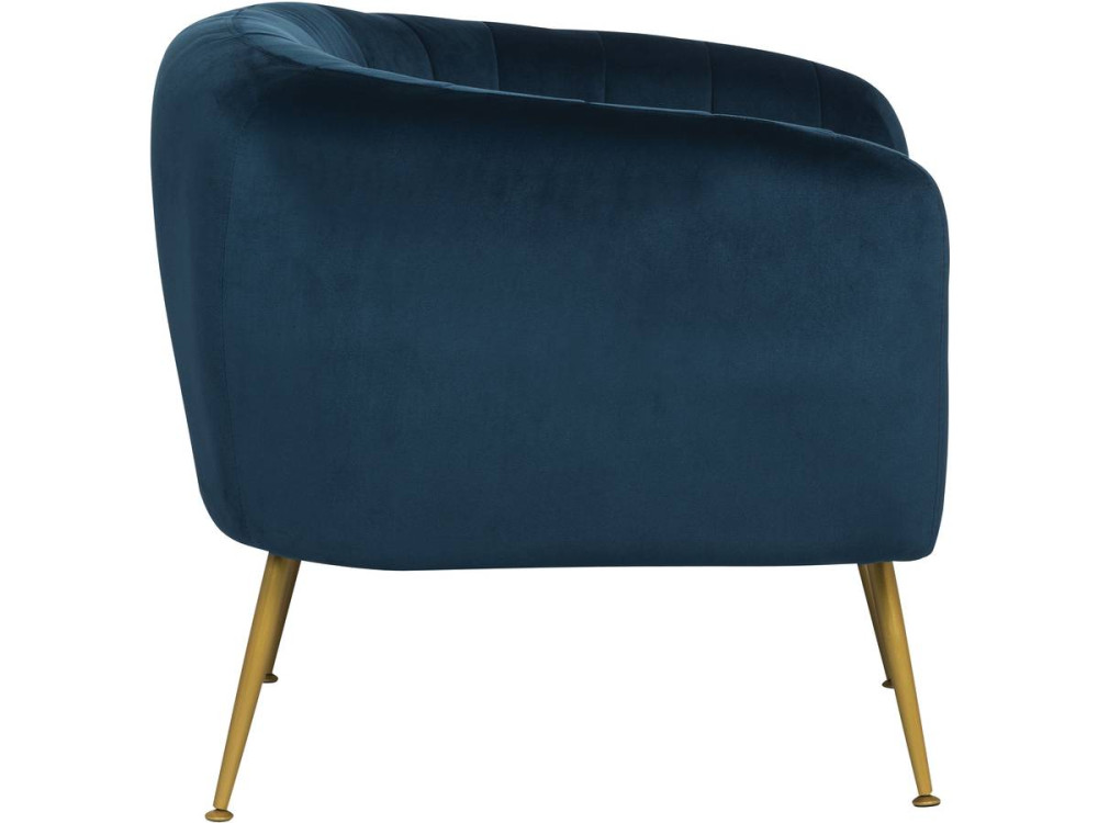 Poltrona de veludo "Diana" - 1 lugar - Azul