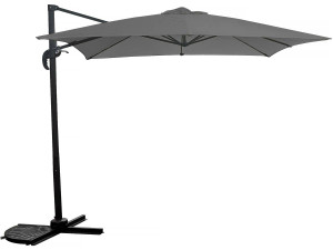 Guarda-sol de jardim deslocado - 2,5 x 2,5 m - Cinza