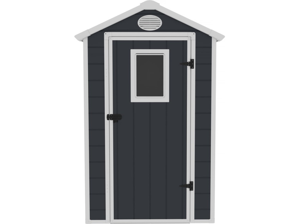 Abrigo de jardim em resina "Texas" - kit de ancoragem incluído - 1,34 m² - Antracite